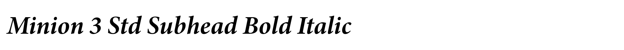 Minion 3 Std Subhead Bold Italic image